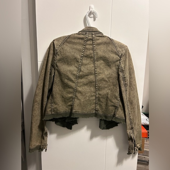 Free People Twill Moto Jacket Size X-Small - Picture 11 of 14